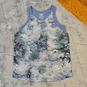 Athleta Girl Blue Tie Dye Tank Top, Girls Small, Great Condition